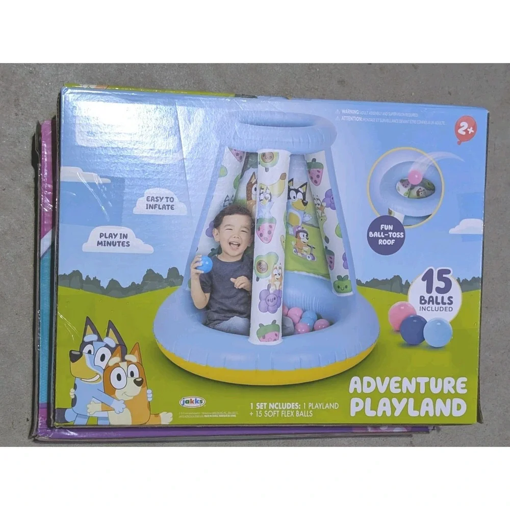 Bluey Adventure Playland Ball Pit Toy 15 Balls Included Fun Ball Toss Roof New